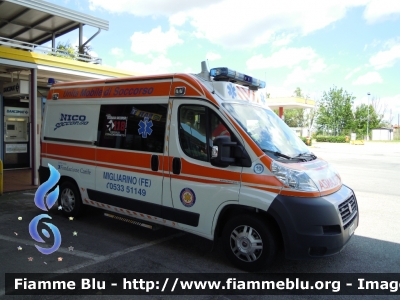 Fiat Ducato X250
Nico Soccorso - Migliarino
Postazione di Bosco Mesola
Veicolo Nico 19 Convenzionato con il 
118 Ferrara Soccorso
Allestimento Cevi
Parole chiave: Fiat Ducato_X250 Ambulanza