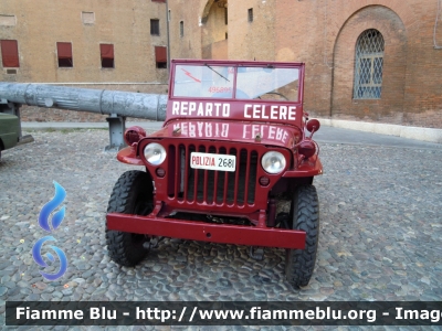 Jeep Willys
Polizia di Stato
Reparto Celere
Esemplare esposto presso il Museo delle auto della Polizia di Stato
POLIZIA 2681
Festa della Polizia Ferrara 2011
Parole chiave: Jeep Willys POLIZIA2681 Festa_della_Polizia_Ferrara_2011