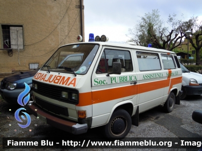 Volkswagen Transporter T3
Pubblica Assistenza Sassetta (LI)
Parole chiave: Volkswagen Transporter_T3 Ambulanza