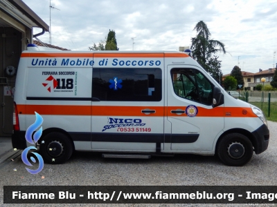 Renault Master IV serie
Nico Soccorso - Migliarino
Veicolo Nico 22
Postazione 118 Migliarino
Convenzionato con il 
118 Ferrara Soccorso
Allestimento MAF
Parole chiave: Renault Master_IVserie Ambulanza