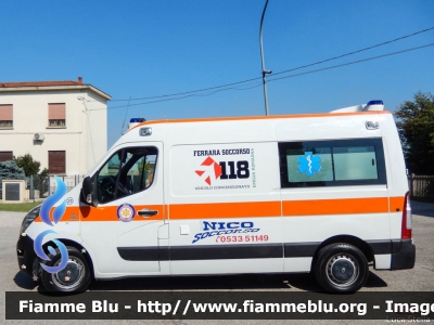 Renault Master IV serie
Nico Soccorso - Migliarino
Veicolo Nico 25
Postazione 118 Ferrara
Convenzionato con il 
118 Ferrara Soccorso
Allestimento MAF
Parole chiave: Renault Master_IVserie Ambulanza