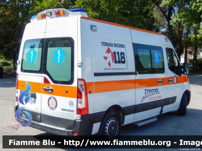 Renault Master IV serie
Nico Soccorso - Migliarino
Veicolo Nico 25
Postazione 118 Ferrara
Convenzionato con il 
118 Ferrara Soccorso
Allestimento MAF
Parole chiave: Renault Master_IVserie Ambulanza