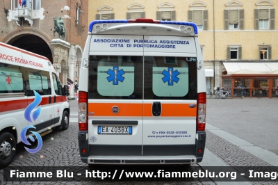 Fiat Ducato X250
Pubblica Assistenza Città di Portomaggiore (FE)
Allestimento Aricar
PM-6
Mezzo in convenzione con 118 Ferrara Soccorso
Parole chiave: Fiat Ducato_X250 Ambulanza