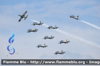 Aermacchi MB339PAN
Aeronautica Militare Italiana
313° Gruppo Addestramento Acrobatico
Stagione esibizioni 2023
Rimini Air Show 2023
Parole chiave: Aermacchi MB339PAN Air_Show_2023