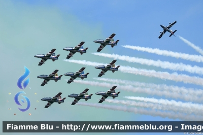 Aermacchi MB339PAN
Aeronautica Militare Italiana
313° Gruppo Addestramento Acrobatico
Stagione esibizioni 2023
Rimini Air Show 2023
Parole chiave: Aermacchi MB339PAN Air_Show_2023