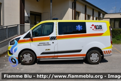 Ford Tourneo Custom
118 Romagna Soccorso
Azienda USL della Romagna
Ambito Territoriale di Ravenna
Allestimento Safety Car Rimini
"RMG 14"
Parole chiave: Ford Tourneo_Custom automedica