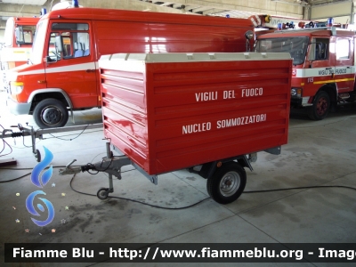 Carrello Sommozzatori
Vigili del Fuoco
Comando Provinciale di Ferrara
Nucleo Sommozzatori
Carrello per il trasporto mute ambienti inquinati
VF R 2469
Parole chiave: Carrello VFr2469