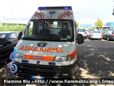 Fiat Ducato II serie
Pubblica Assistenza Gruppo Volontari del Soccorso Roccafranca Ludriano (BS)
Ambulanza Allestimento Bonfanti
Parole chiave: Fiat Ducato_IIserie Ambulanza Reas_2011