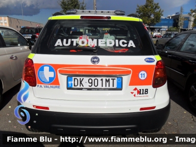 Fiat Sedici
Pubblica Assistenza Valnure (PC)
Automedica Allestimento Aricar
Mezzo in Convenzione 118 Piacenza Soccorso
Parole chiave: Fiat Sedici Automedica Reas_2011