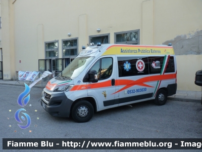 Fiat Ducato X290
Assistenza Pubblica Estense
Ambulanza allestita Maf
APE 7
Parole chiave: Fiat Ducato_X290 Ambulanza