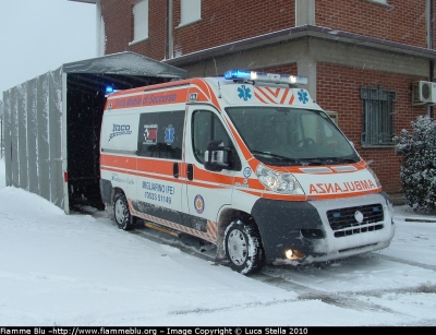 Fiat Ducato X250
Nico Soccorso - Migliarino
Postazione di Bosco Mesola
Veicolo Nico 19 Convenzionato con il 118 Ferrara Soccorso

Parole chiave: Fiat Ducato_X250 Ambulanza 118_Ferrara