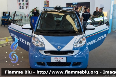 Smart Fortwo II serie
Polizia di Stato
esemplare unico in dotazione alla
 Questura di Brescia
POLIZIA H8371
In esposizione al Reas 2016
Parole chiave: Smart Fortwo_IIserie POLIZIAH8371 REAS_2016