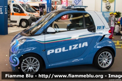 Smart Fortwo II serie
Polizia di Stato
esemplare unico in dotazione alla
 Questura di Brescia
POLIZIA H8371
In esposizione al Reas 2016
Parole chiave: Smart Fortwo_IIserie POLIZIAH8371 REAS_2016