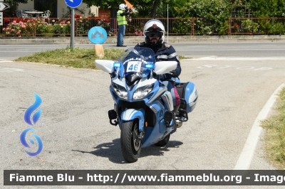 Yamaha FJR 1300 II serie
Polizia di Stato
Polizia Stradale
Allestimento Elevox
in scorta al Giro d'Italia 2024
Moto 46
Parole chiave: Yamaha FJR_1300_IIserie Giro_D_Italia_2024