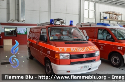 Volkswagen Transporter T4
Vigili del Fuoco
Unione distrettuale della Valsugana e Tesino
Corpo Volontario di Borgo Valsugana (TN)
Polisoccorso allestimento Rosenbauer
VF D14 TN
Parole chiave: Volkswagen Transporter_ VFD14TN