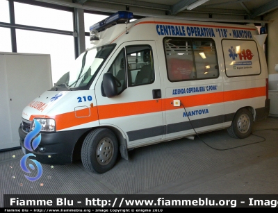 Fiat Ducato III Serie 
Azienda Ospedaliera Carlo Poma Mantova
Ambulanza Medicalizzata Allestita Fast in Postazione al Pronto Soccorso dell'Ospedale di Pieve di Coriano (MN)
Parole chiave: Lombardia (MN) Fiat Ducato_IIISerie Ambulanza Fast 118 Mantova