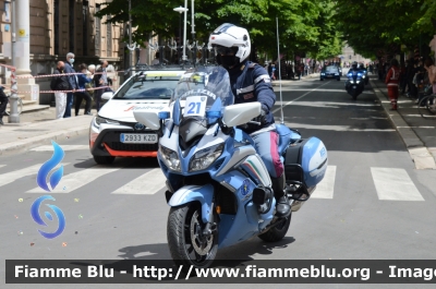 Yamaha FJR 1300 II serie
Polizia di Stato
Polizia Stradale
Allestimento Elevox
POLIZIA G3100
in scorta al Giro d'Italia 2021
Moto "21"
Parole chiave: Yamaha FJR 1300_II serie_POLIZIAG3100_giro italia 2021