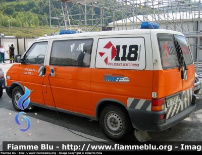 Volkswagen Transporter T4
118 Regione Emilia Romagna - Bologna Soccorso 
Gestione Emergenza Cantieri Alta Velocità e Variante di Valico
Ambulanza "BO2240"
Parole chiave: Volkswagen_Transporter_118_GECAV