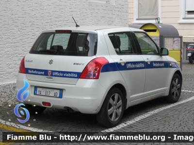 Suzuki Swift
Polizia Municipale - StadtPolizei
Merano - Meran (BZ)
Servizio Viabilità
POLIZIA LOCALE YA 017 AD
Parole chiave: Suzuki Swift POLIZIALOCALEYA017AD