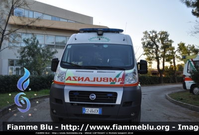 Fiat Ducato X250 2.3 JTD
P.A. Croce Verde Civitanova Marche
Immatricolazione 2006.
Allestimento "MAF".
Ambulanza usata per trasporti assistiti di emergenza ospedaliera e trasporti neonatali con termoculla.
Demolita per incendio.
Parole chiave: Fiat Ducato_X250 Ambulanza