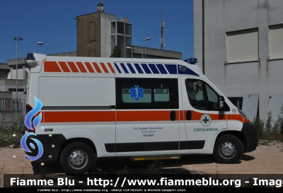 Fiat Ducato X250 3.0 Power
Croce Verde Civitanova Marche (MC).
Ambulanza da soccorso per servizio 118.
Allestimento "EDM" Forlì.
Auto "F2".
Immatricolazione Luglio 2010
Parole chiave: Fiat Ducato_X250 Ambulanza 118_Macerata