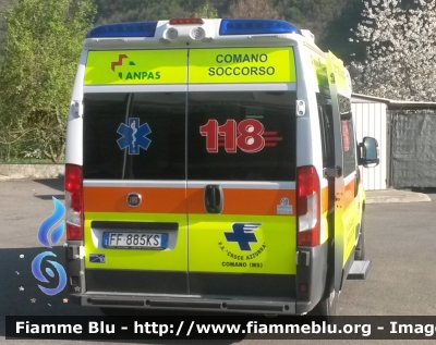 Fiat Ducato X290
Pubblica Assistenza Croce Azzurra Comano
Sigla Veicolo: "Hotel 10"
Allestimento "QTX Ambitalia"
Ambulanza di emergenza
