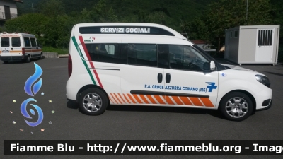 Fiat Doblò XL IV serie
Pubblica Assistenza Croce Azzurra Comano
Servizi Sociali
Sigla Veicolo: "Hotel 51"
Allestimento "Orion"
