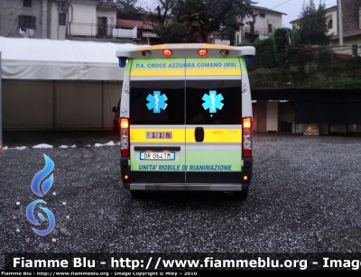 Fiat Ducato X250
Pubblica Assistenza Croce Azzurra Comano
Sigla Veicolo: "Hotel 07"
Allestimento "Orion"
Ambulanza adibita a trasferimenti e viaggi a lunga percorrenza
Parole chiave: Fiat Ducato_X250 Ambulanza 118_Comano