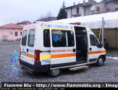 Fiat Ducato III Serie
Pubblica Assistenza Croce Azzurra Comano
Sigla Veicolo: "Hotel 46"
Allestimento "Aricar"
Servizi Sociali e Protezione Civile, con porta laterale automatica, gradino "Stem" e gancio di traino
Parole chiave: Fiat Ducato_IIIserie Servizi_Sociali