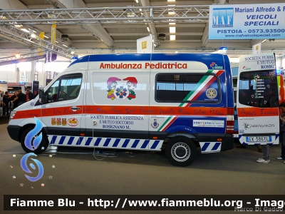 Mercedes-Benz Sprinter III serie 
Società Pubblica Assistenza e Mutuo Soccorso Rosignano Marittimo (LI)
Allestita MAF 
Esposta al REAS 2012
Parole chiave: Mercedes-Benz Sprinter_IIIserie Ambulanza Reas_2012