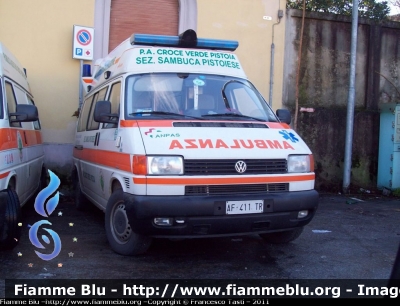 Volkswagen Transporter T4 Syncro
P.A. Croce Verde Pistoia (PT)
Sezione Sambuca Pistoiese
Allestita Aricar
CODICE AUTOMEZZO: 30
Parole chiave: Volkswagen Transporter_T4 Ambulanza 118_Pistoia