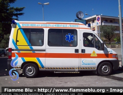 Fiat Ducato II Serie
Misericordia Castellina di Serravalle e Masotti
Allestita Mariani Fratelli
Parole chiave: Fiat Ducato_IIserie 118_Pistoia Ambulanza