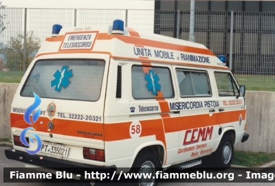 Volkswagen Transporter T3
Misericordia di Pistoia (PT)
Allestita Maf
CODICE AUTOMEZZO: 58
"Veicolo Dismesso"
Parole chiave: Volkswagen Transporter_T3 Ambulanza