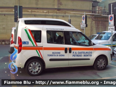 Fiat Doblò III serie
Pubblica Assistenza Castelmuzio Petroio-Montisi (SI)
Sezione di Torrita di Siena (SI)
Servizi Sociali
Allestita Alessi e Becagli
Parole chiave: Fiat Doblò_IIIserie