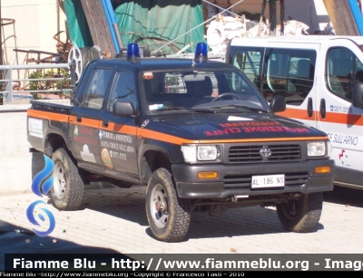 Toyota Hilux
P.A. Santa Croce Sull'Arno
Protezione Civile
CODICE AUTOMEZZO: 25
Parole chiave: Toyota Hilux