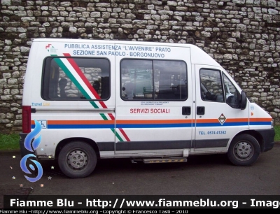 Fiat Ducato III Serie
P.A. L'Avvenire Prato
Sezione di San Paolo
Servizi Sociali
CODICE AUTOMEZZO: S33
Parole chiave: Fiat Ducato_IIISerie Servizi_Sociali