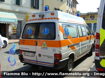 Volkswagen Transporter T4
Misericordia Impruneta (FI)
Allestita Mariani Fratelli
Ricondizonata Cevi Carrozzeria Europea
Codice Automezzo: 11
Parole chiave: Volkswagen Transporter_T4 Ambulanza