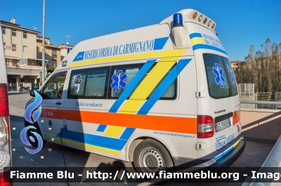 Volkswagen Transporter T5 restyle
Misericordia Carmignano (PO)
Allestita Mariani Fratelli
Ex ASL 2 Olbia
Parole chiave: Volkswagen Transporter_T5restyle Ambulanza