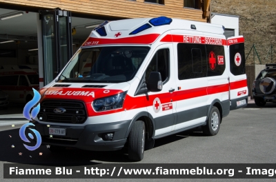 Ford Transit VIII serie
Croce Rossa Italiana
Sede della Val Gardena
Italienisches Rotes Kreuz - Sektion Gröden
Crousc Checena Italiana - Seziun de Gherdëina
CRI 315
Allestimento Ambulanz Mobile
CRI 779 AF
Parole chiave: Ford Transit_VIIIserie CRI779AF