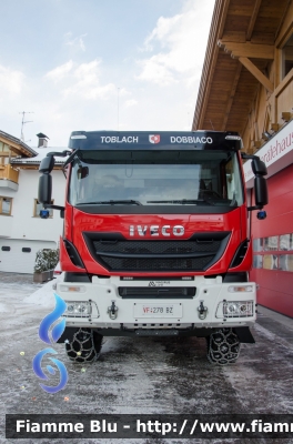 Iveco Trakker AD190T36W III serie
Vigili del Fuoco 
Unione Distrettuale Alta Val Pusteria
Corpo Volontario di Dobbiaco
Freiwillige Feuerwehr Toblach
Allestimento Magirus-Lohr
VF 278 BZ
Parole chiave: Iveco Trakker_AD190T36W_IIIserie VF278BZ