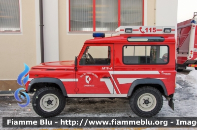 Land Rover Defender 90
Vigili del Fuoco 
Unione Distrettuale Alta Val Pusteria
Corpo Volontario di Dobbiaco
Freiwillige Feuerwehr Toblach 
Allestimento Brandschutz
VF 22K BZ
Parole chiave: Land-Rover Defender_90 VF22KBZ