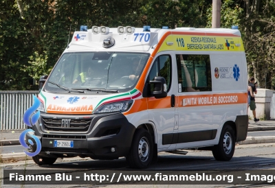 Fiat Ducato X295
ARES 118 Lazio
Azienda Regionale Emergenza Sanitaria
Allestito Orion
Ambulanza 770
Parole chiave: Fiat Ducato_X295