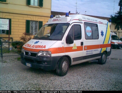 Fiat Ducato III serie
Misericordia di Pistoia
Allestita Cevi Carrozzeria Europea
Parole chiave: Fiat Ducato_IIISerie Ambulanza 118_Pistoia