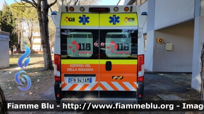 Fiat Ducato X290
118 Romagna Soccorso
Azienda USL della Romagna
Ambito Territoriale di Rimini
"BRAVO 14"
Allestita Boneschi
Parole chiave: Fiat Ducato_X290 Ambulanza