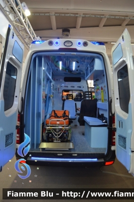 Mercedes-Benz Sprinter III serie
Pubblica Assistenza Rosignano (LI)
Ambulanza Pediatrica allestita MAF
Esposta al Reas 2012
Parole chiave: Mercedes-Benz Sprinter_IIIserie Ambulanza Reas_2012