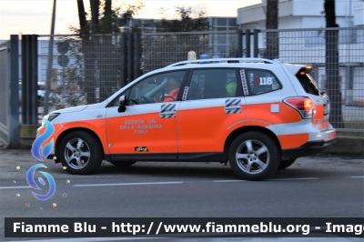 Subaru Forester VI serie
118 Romagna Soccorso
Azienda USL della Romagna
Ambito Territoriale di Forlì
"FO014"
Allestita Vision
Simulazione Full Scale Aeroporto Internazionale F. Fellini - Rimini
Parole chiave: Subaru Forester_VIserie Automedica