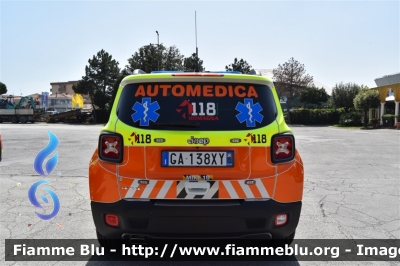 Jeep Renegade restyle
118 Romagna Soccorso
Azienda USL della Romagna
Ambito Territoriale di Rimini
"MIKE 18"
Allestita Safety Car Rimini
Parole chiave: Jeep Renegade_restyle Automedica