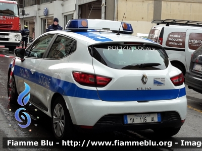 Renault Clio IV serie 
Polizia Locale Genova
 allestimento Ciabilli 
 POLIZIA LOCALE YA 116 AL
Parole chiave: Renault / Clio_IVserie / POLZIALOCALEYA116AL