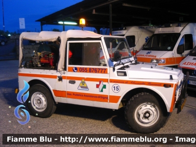 Fiat Campagnola II serie
Pubblica Assistenza Signa (FI)
Protezione Civile con modulo AIB
Allestimento in proprio
***veicolo in fase di dismissione***
Sigla: SIGNA 15
Parole chiave: Fiat Campagnola_IIserie