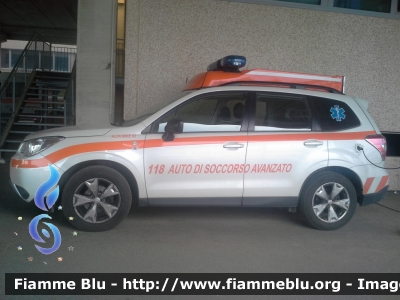 Subaru Forester VI serie
118 Grosseto Soccorso
auto medicalizzata in postazione all' ospedale Misericordia di Grosseto
allestita Ambitalia
"Alfa Mike" (numerazione non visibile)

Insieme ad altre Subaru Forester VI serie si appresta a sostituire le vecchie Subaru Outback II serie
